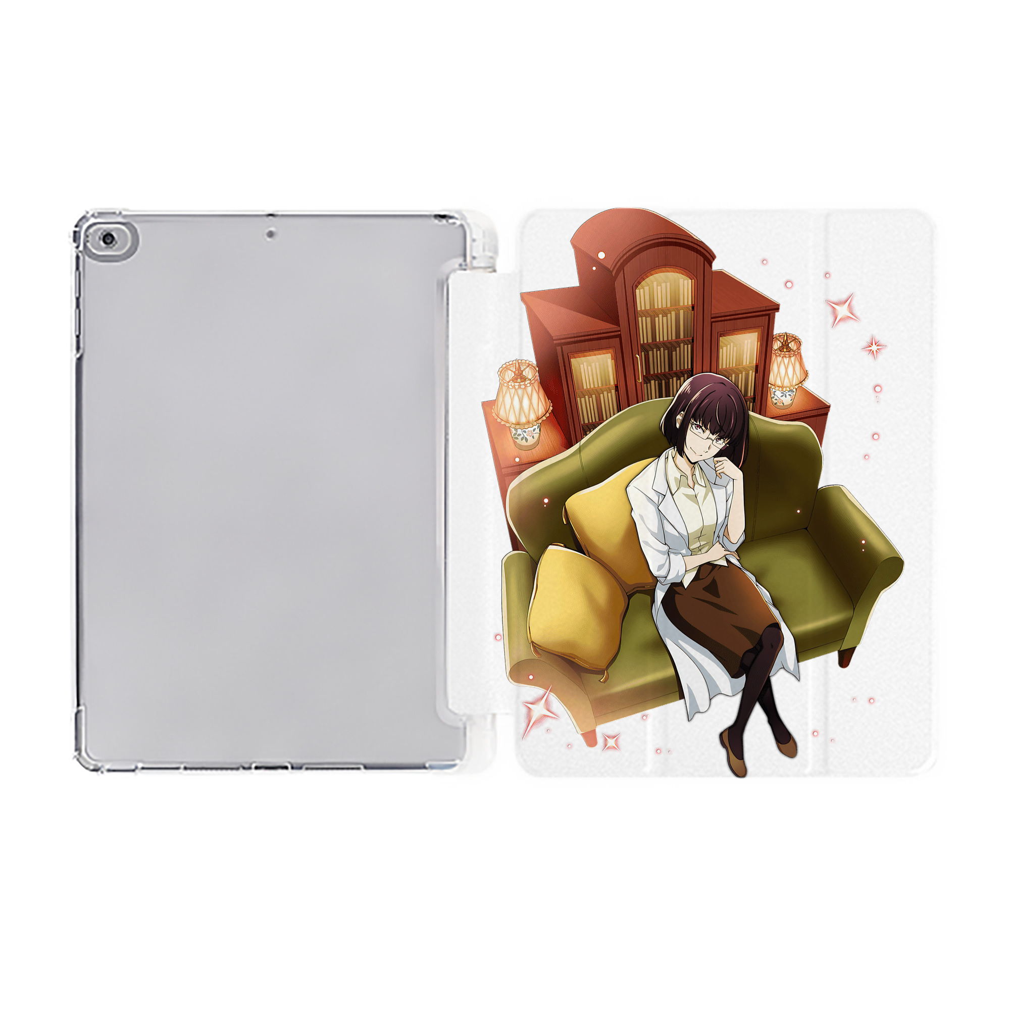 （画像用） 文豪ストレイドッグス Bungo Stray Dogs IPad ケース ペン収納付き 三つ折りスタンド PUレザー×シリコン 対応機種9.5/10.5/10.9インチ